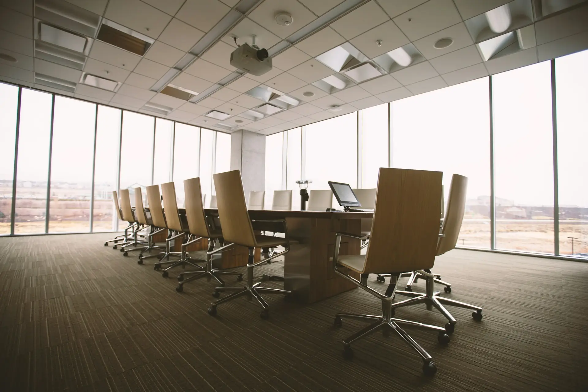 A leadership team in a meeting room